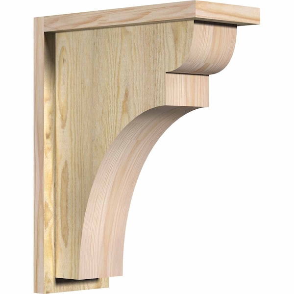 Ekena Millwork Yorktown Rough Sawn Corbel w/Backplate, Douglas Fir, 6"W x 14"D x 18"H COR06X14X18YOR01RDF - main